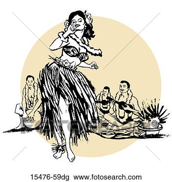 Clip Art - woman in grass 
skirt dancing 
while men play 
ukelele and drums. 
fotosearch - search 
clipart, illustration, 
drawings and vector 
eps graphics images