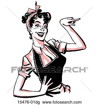 Clip Art - woman pointing 
her finger. fotosearch 
- search clipart, 
illustration, 
drawings and vector 
eps graphics images
