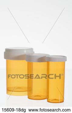 Stock Photo - empty pill bottles. 
fotosearch - search 
stock photos, 
pictures, images, 
and photo clipart