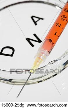 Stock Photo - syringe and petri 
dish with letters 
dna. fotosearch 
- search stock 
photos, pictures, 
images, and photo 
clipart