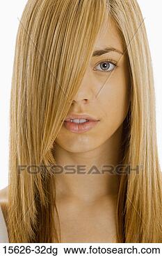 Stock Photo - woman with hair 
over face. fotosearch 
- search stock 
photos, pictures, 
images, and photo 
clipart