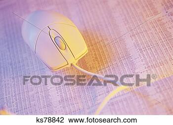 Stock Photo - computer mouse 
on stock exchange 
report. fotosearch 
- search stock 
photos, pictures, 
images, and photo 
clipart