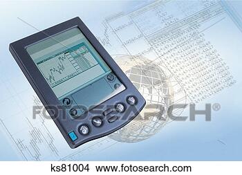 Stock Photo - palm pilot with 
stock exchange 
report. fotosearch 
- search stock 
photos, pictures, 
images, and photo 
clipart