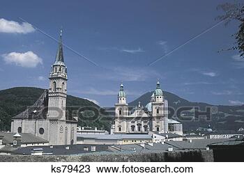 Stock Photo - st peter's cathedral 
and salzburg cathedral 
salzburg, austria. 
fotosearch - search 
stock photos, 
pictures, images, 
and photo clipart