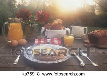 Stock Photo - breakfast table 
setting. fotosearch 
- search stock 
photos, pictures, 
images, and photo 
clipart