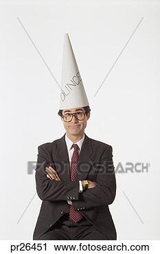 Stock Photography - businessman wearing 
dunce cap. fotosearch 
- search stock 
photos, pictures, 
images, and photo 
clipart