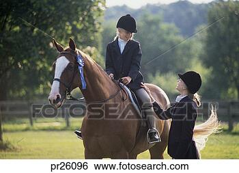 Stock Photo - girl riding horse. 
fotosearch - search 
stock photos, 
pictures, images, 
and photo clipart
