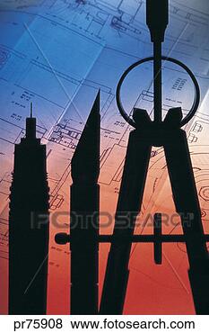 Stock Photo - compass and materials 
with blueprints. 
fotosearch - search 
stock photos, 
pictures, images, 
and photo clipart