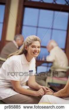 Stock Image - medical professional 
in assisted living 
facility, portrait. 
fotosearch - search 
stock photos, 
pictures, images, 
and photo clipart