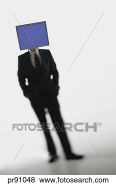 Stock Photo - businessman's 
head replaced 
by computer monitor. 
fotosearch - search 
stock photos, 
pictures, images, 
and photo clipart