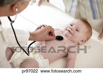 Stock Photo - doctor examining 
baby. fotosearch 
- search stock 
photos, pictures, 
images, and photo 
clipart