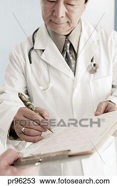Stock Photo - doctor writing 
on chart. fotosearch 
- search stock 
photos, pictures, 
images, and photo 
clipart