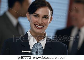 Stock Photo - flight attendant, 
portrait. fotosearch 
- search stock 
photos, pictures, 
images, and photo 
clipart