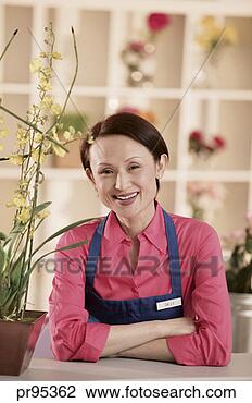 Stock Photo - florist, portrait. 
fotosearch - search 
stock photos, 
pictures, images, 
and photo clipart