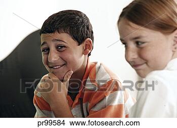 Stock Photo - kid portrait. 
fotosearch - search 
stock photos, 
pictures, images, 
and photo clipart