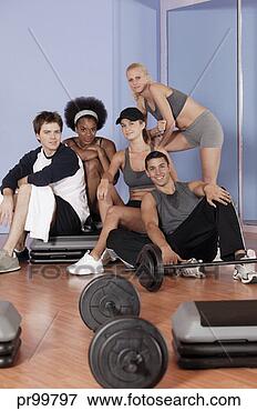 Picture - people at gym, 
portrait. fotosearch 
- search stock 
photos, pictures, 
images, and photo 
clipart
