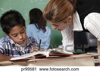 Stock Photography - teacher with student. 
fotosearch - search 
stock photos, 
pictures, images, 
and photo clipart
