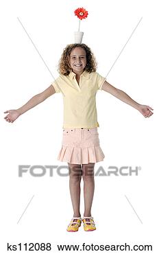 Stock Photo - girl with flower 
on head, portrait. 
fotosearch - search 
stock photos, 
pictures, images, 
and photo clipart