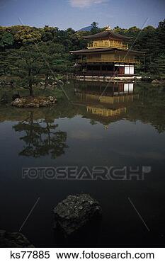 Stock Image - kinkaku-ji temple, 
kyoto, japan. 
fotosearch - search 
stock photos, 
pictures, images, 
and photo clipart