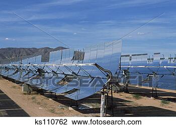 Stock Photo - solar power plant 
using parabolic 
through mirrors, 
daggett, california. 
fotosearch - search 
stock photos, 
pictures, images, 
and photo clipart