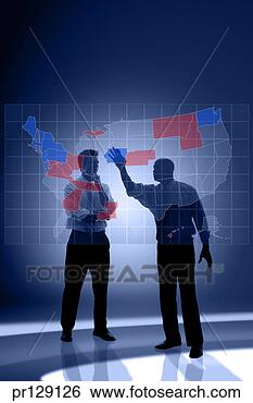 Stock Photo - businessmen discussing 
political map. 
fotosearch - search 
stock photos, 
pictures, images, 
and photo clipart