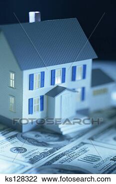 Stock Photo - model house and 
one hundred dollar 
bills. fotosearch 
- search stock 
photos, pictures, 
images, and photo 
clipart
