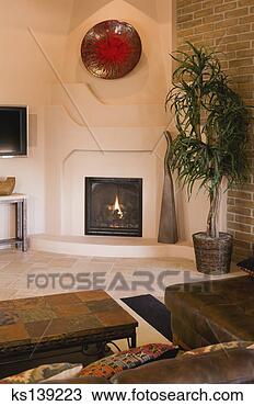 Stock Photo - fireplace in modern 
living room. fotosearch 
- search stock 
photos, pictures, 
images, and photo 
clipart