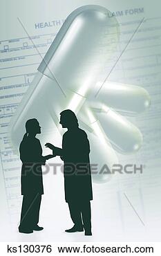 Banco de Imagem - silhuetas,  pílulas, 
 saúde,  forma. 
fotosearch - busca 
de fotos, imagens 
e clipart