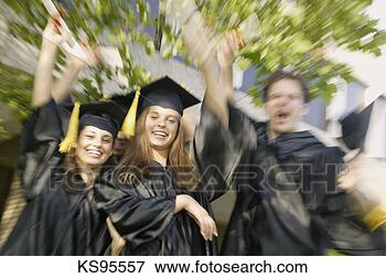 Picture - graduates celebrating, 
motion blur. fotosearch 
- search stock 
photos, pictures, 
images, and photo 
clipart