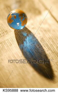 Stock Photo - globe on financial 
pages of newspaper. 
fotosearch - search 
stock photos, 
pictures, images, 
and photo clipart
