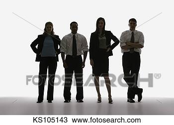 Stock Photo - silhouette of 
a business team. 
fotosearch - search 
stock photos, 
pictures, images, 
and photo clipart