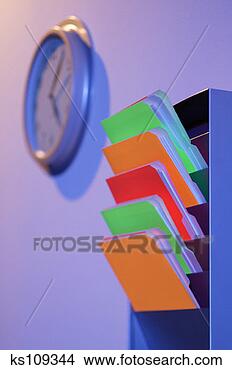 Stock Photo - office clock, 
file folders. 
fotosearch - search 
stock photos, 
pictures, images, 
and photo clipart