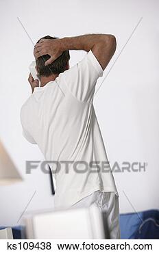 Stock Photo - man on telephone. 
fotosearch - search 
stock photos, 
pictures, images, 
and photo clipart