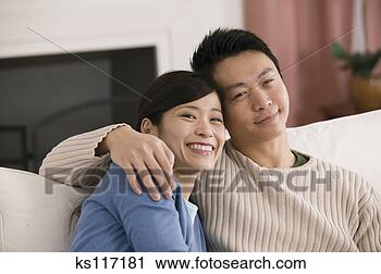 Stock Photography - couple at home, 
portrait. fotosearch 
- search stock 
photos, pictures, 
images, and photo 
clipart