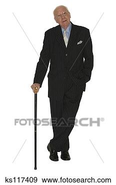 Stock Photograph - elderly man with 
cane, portrait. 
fotosearch - search 
stock photos, 
pictures, images, 
and photo clipart
