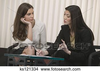 Stock Photo - businesswomen 
in a job interview. 
fotosearch - search 
stock photos, 
pictures, images, 
and photo clipart