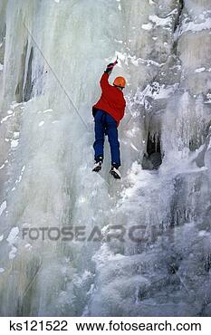 Stock Photo - man ice-climbing, 
ontario, canada. 
fotosearch - search 
stock photos, 
pictures, images, 
and photo clipart