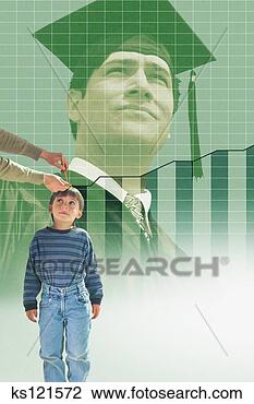 Stock Photo - hands measuring 
little boy, graduate 
in background. 
fotosearch - search 
stock photos, 
pictures, images, 
and photo clipart