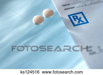 Stock Photo - pills and prescription. 
fotosearch - search 
stock photos, 
pictures, images, 
and photo clipart