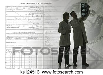 Stock Photo - radiologists viewing 
x-ray, claim form 
and money in background. 
fotosearch - search 
stock photos, 
pictures, images, 
and photo clipart