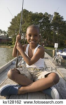 Banco de Imagem - menino,  pesca, 
 polaco. fotosearch 
- busca de fotos, 
imagens e clipart