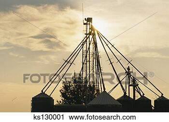 Arquivo de Fotografia - grão,  elevadores, 
 silos. fotosearch 
- busca de fotos, 
imagens e clipart