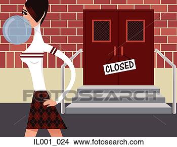 Banque d'Illustrations - femme, souffler, 
bulle, dehors, 
ferm�, porte. 
fotosearch - recherchez 
des cliparts, 
des illustrations, 
des dessins et 
des images vectoris�es 
au format eps