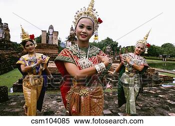 图片银行 - 舞蹈演员, 执行, 在中, 传统, 泰国人,