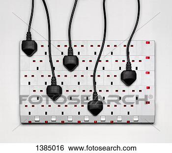 Stock Photo - extension lead 
with plugs plugged 
in. fotosearch 
- search stock 
photos, pictures, 
images, and photo 
clipart