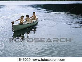 Stock Photograph - elevated view 
of three young 
boys sitting in 
a rowing boat 
on a lake. fotosearch 
- search stock 
photos, pictures, 
images, and photo 
clipart