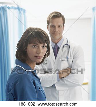 Stock Photo - portrait of a 
doctor and nurse 
on a hospital 
ward. fotosearch 
- search stock 
photos, pictures, 
images, and photo 
clipart