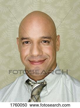 Stock Photography - portrait of a 
smiling bald man. 
fotosearch - search 
stock photos, 
pictures, images, 
and photo clipart