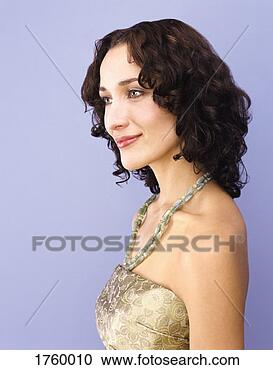Stock Photography - portrait of a 
woman wearing 
a necklace and 
evening dress. 
fotosearch - search 
stock photos, 
pictures, images, 
and photo clipart