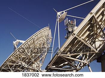 Stock Photos of Two Satellite Dishes 1837002 - Search Stock Photography...